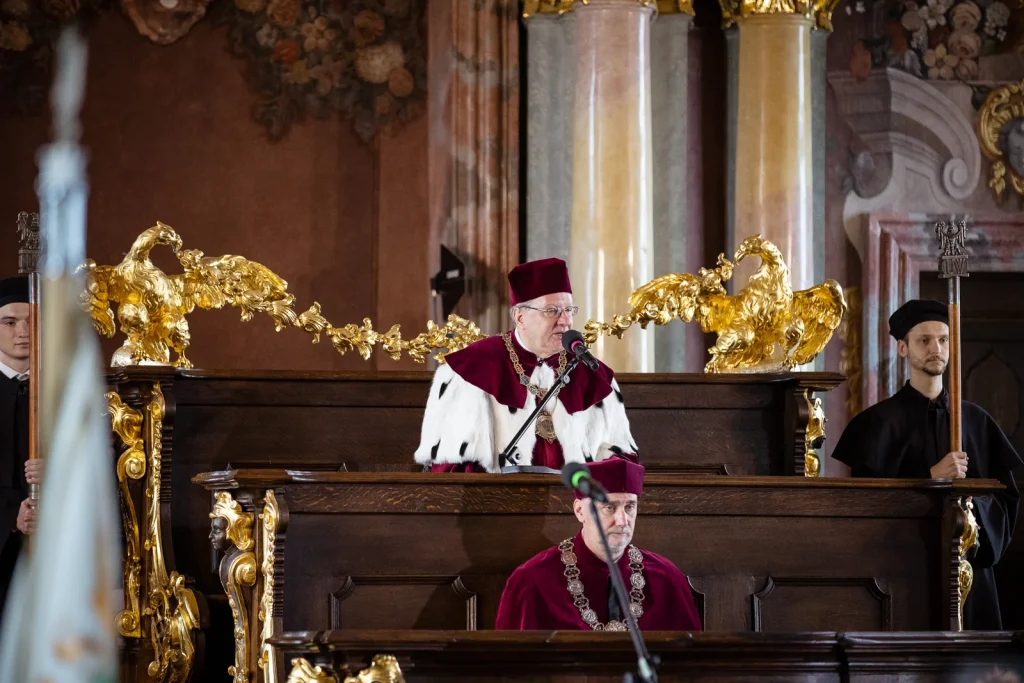 Uroczystość nadania tytułu doktora honoris causa Uniwersytetu Wrocławskiego jednemu z najwybitniejszych współczesnych pisarzy i intelektualistów ukraińskich – Serhijowi Żadanowi. fot. Paweł Piotrowski/UWr